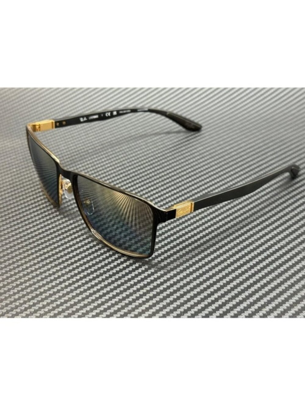 New Black Men Black Gold Sunglasses 59-17-145